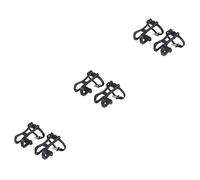 BESPORTBLE 3pairs Bike Pedal Toe Clip Nylon Mtb Road Cycling Clip Straps Included Reflective Toe Belt