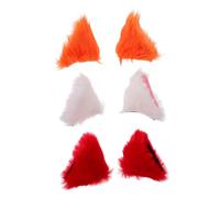 BESPORTBLE 3pairs Cat Ears and Tail Halloween Costumes Black Cat Ear Headband Horns Cosplay Adorable Plush Hair Pin Hair Accessories
