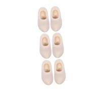 BESPORTBLE 3Pairs Mini Dutch Wooden Shoes Unfinished Doll House Wood Shoe Models for DIY Crafts and Home Decoration Lightweight Chic Accessories for Dollhouse Decor