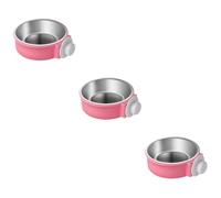 BESPORTBLE 3pcs 2 1 Sturdy Quality Stainless Steel Dog Bowl Pet Bowl Easy Cleaning Filling