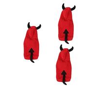 BESPORTBLE 3pcs 3d Devil Costume Pet Party Outfit Soft Comfortable Pet Clothes for Halloween Dog Cat Costumes