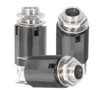 BESPORTBLE 3Pcs 6.35Mm Stereo Female Audio Jack Panel Mount Socket with Washer for Guitar Pedal Footswitch Input 1/4 Inch Trs Connector