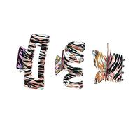 BESPORTBLE 3pcs Acrylic Hair Claw Clips Zebra Pattern Gradient Color Simple Geometric Design Hair Clasp for Women and Suitable for Casual and