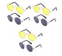 BESPORTBLE 3pcs Adjustable Pet Goggles Dog Camping Accessories Sun Visor Metal Plastic Frame Funny Glasses for Cat