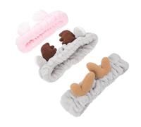 BESPORTBLE 3pcs Animals Ears Elastic Headband for Makeup Spa Small Hair Elastics Mouse Nose Design for Shower Use