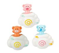 BESPORTBLE 3pcs Bath Water Clouds with Hidden Elephant Pig Bear Animals for Bathtime Fun and Splashing Play