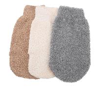 BESPORTBLE 3pcs Beach Sand Remover Gloves Sand Removal Mitts Assorted Grey Brown Beige Summer Wipe Off Gloves for Body Beach Cleaner Mitts