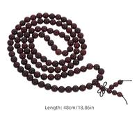 BESPORTBLE 3pcs Bead Bracelets Tibetan Buddha Wood Beaded Sandalwood Link Wrist Necklace Chain Buddhist Prayer Strand Bracelet For Women Dark Red