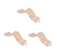 BESPORTBLE 3pcs Bird Ladder Toy for Pets Chewable Hanging Bridge for Hamsters Mice and Birds Natural for Climbing and Balance Skills
