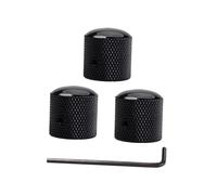 BESPORTBLE 3pcs Black Dome Tone Control Knobs for Electric Bass Guitar with Hole and Wrench Guitar Control Replacement Accessories Gear