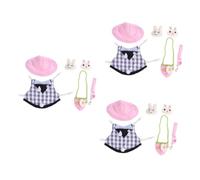 BESPORTBLE 3pcs Breathable Rabbit Vest Harness Hamster Harness Leash Complete Pet Suit Set Adorable Costumes for Halloween