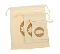 BESPORTBLE 3Pcs Buddha Sound Bowl Drawstring Pouch Cotton-Linen Meditation Bag Tibetan Singing Bowl Holder Closure for Sound Meditation