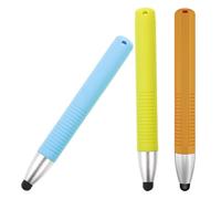BESPORTBLE 3pcs Capacitive Stylus Pens for Touchscreens, Universal Tablet and Smartphone Stylus Set in Sky Blue, Fluorescent Green, and Bright Orange for Learning and Drawing