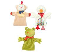 BESPORTBLE 3pcs Cartoon Animal Hand Puppets Soft Plush Early Education for Years Interactive Storytelling Puppet Playset for Development and Role Play