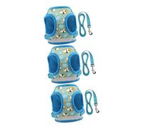 BESPORTBLE 3pcs Cartoon Pet for Dogs Comfortable Chest Strap Traction Rope Reflective Design Lightweight for Pets