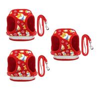 BESPORTBLE 3pcs Cartoon Pet Harness for Dogs Comfortable Chest Strap Pet Supplies Dog Harness Traction Rope Size s