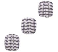 BESPORTBLE 3pcs Cat Litter Box Door Curtain Replacement for Self Cleaning Kitten Litter Box Stylish Cartoon Pattern Protection for Automatic Cat Toilet Area