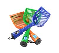 BESPORTBLE 3pcs Cat Litter Scooper Litter Sifter Ergonomic Handle Hanging Ring Waste Tray Cat Cleaning Tools Pet Supplies Random Color