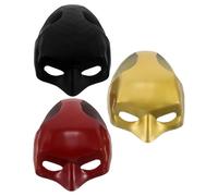 BESPORTBLE 3pcs Cat Masks Cartoon Pet Half Face Costume Black for Halloween Celebration Creature Masks