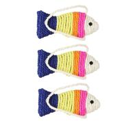 BESPORTBLE 3pcs Cat Scratching Board Sisal Interactive Toy for Cats Fish-shaped Scratch Pad for Kitten Play and Rest Reduces Loneliness and Promotes Healthy Scratching