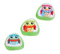 BESPORTBLE 3pcs Catnip Molar Toy Cute Owl Rice- Design for Cats Fun Interactive Pet Playthings to Alleviate Biting Habits and Encourage Exercise