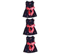 BESPORTBLE 3pcs Charming Dog Dresses Summer Pet Outfits Sleeveless Puppy Skirt Dog Costumes Cherry Xs
