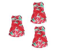 BESPORTBLE 3pcs Charming Watermelon Print Dog Dress Summer Sleeveless Puppy Skirt Pet Dog Clothes for Daily Wear s Watermelon