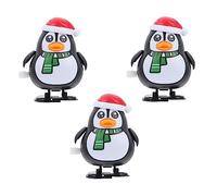 BESPORTBLE 3Pcs Christmas Clockwork Penguin Fun Wind Up for Cute Cartoon Design for Xmas Parties Stocking Stuffers and Holiday Celebrations