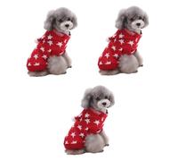 BESPORTBLE 3pcs Christmas Pet Clothes Dog Clothes Pet Garment Winter Dog Jacket Puppy Hoodie Doggie Sweater Pet Festive Clothing Doggie Clothes Small Dog Outfits Pet Supplies Pet Dog