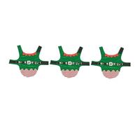 BESPORTBLE 3pcs Christmas Pet Costume for Dogs Adorable Elf Outfit for Festive Parties for Dogs Cute Holiday Apparel for Pets
