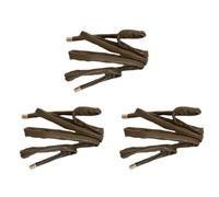 BESPORTBLE 3pcs Coffee Brown Pu Ponytail Hair Ties Set, Lady Ponytail Bands with Decorative Elastic, Thick Hair Accessories Suitable for Everyday Use and Styling