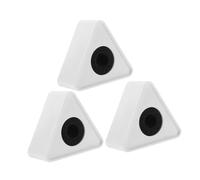 BESPORTBLE 3pcs Compact Plastic Microphone Logo Flags for Recording Sessions and Hosting Interviews, Easy Installation Stylish Modern Mic Flag Set for Professional Use