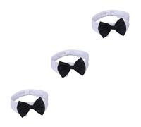 BESPORTBLE 3pcs Cotton Dog Bow Tie Neck Tie Pet Collar British Style for Wedding Party