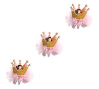 BESPORTBLE 3pcs Creative Crown Shaped Pet Birthday Party Hat for Dogs and Cats Golden Headwear for Pets for Themed Celebrations and Photo Shoots