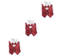 BESPORTBLE 3pcs Creative Dog Dress Suit Elegant Pet Outfit for Weddings and Special Occasions Comfortable Fit Adorable Design