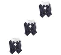 BESPORTBLE 3pcs Creative Dog Suit Dress for Special Occasions Navy Spring Pet Outfit Comfortable and Elegant Design for Weddings Birthdays and Photos s