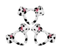 BESPORTBLE 3PCS Dalmatian Puppy Ears Hair Hoop Animal Ear Headband Lightweight for Adults Cosplay Halloween Party Accessory