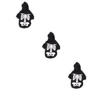 BESPORTBLE 3pcs Design Dog Skeleton Costume Halloween Glow Skull Pattern Pet Clothing for Home Outdoor