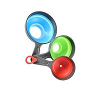 BESPORTBLE 3pcs Detachable Foldable Silicone Funnels for Liquid Transfer Kitchen Use Flexible Spill Funnel for Bottles Powders and Dry Ingredients