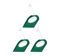 BESPORTBLE 3pcs Detachable Golf Putting Hole Cups with Flags for Indoor and Outdoor Training Practice Discs for Realistic Putting Green Simulation Portable Home Golf Accuracy Equipment