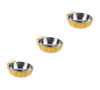 BESPORTBLE 3pcs Detachable Stainless Steel Pet Bowl for Dogs and Cats Hanging Pumpkin Design Easy to -resistant for Cages and Home Use for Food and Water