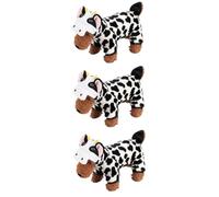 BESPORTBLE 3pcs Dog Cow Costume for Small Dogs Adorable Fleece Hoodie Jumpsuit Warm Comfortable Pet Clothing Snap Fasteners for