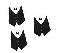 BESPORTBLE 3pcs Dog Wedding Suit Tie Engagement Bandana Puppy Cat Dress Shirt for Photo Prop