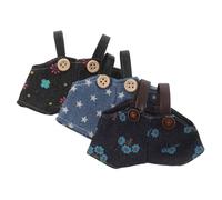 BESPORTBLE 3pcs Doll Overalls Soft Plush Doll Clothing Accessories for Stuffed Bears Easy Strap Design Friendly DIY Outfits Fit Cute Dress Up Play