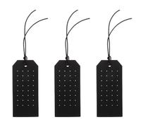 BESPORTBLE 3Pcs Double-Sided Pu Leather Earring Display Cards for Jewelry Showcase Portable Earring Holder for Travel and Retail Black Jewelry Display Accessory