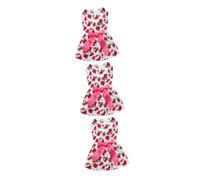 BESPORTBLE 3pcs Dress Bowknot Sleeveless Skirt for Dogs Comfortable and Charming Outfit for Holidays and Everyday Wear for Photos and Special Occasions