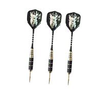 BESPORTBLE 3pcs Drop-Resistant Pin-Type Needle Tipped Aluminum Rod Darts for Sports Events Tiger Pattern Tail Wings Flights