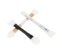 BESPORTBLE 3Pcs Dual-end Silicone Mask Brushes Mud Applicators with Soft Bristle Heads for Precise DIY Face Mask Application Skin-friendly and Sink Care Tools