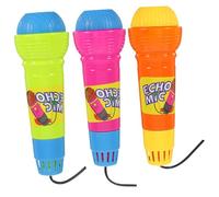 BESPORTBLE 3Pcs Echo Microphone for Plastic Stage Performance Microphones Pretend Play Singing for Boys Birthday Party Gift Random Color