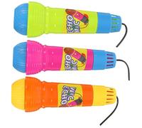 BESPORTBLE 3pcs Echo Microphone Toy for Boy Girl Realistic Plastic Microphone Props for Pretend Play Birthday Parties and Stage Performances No Batteries Required Random Colors